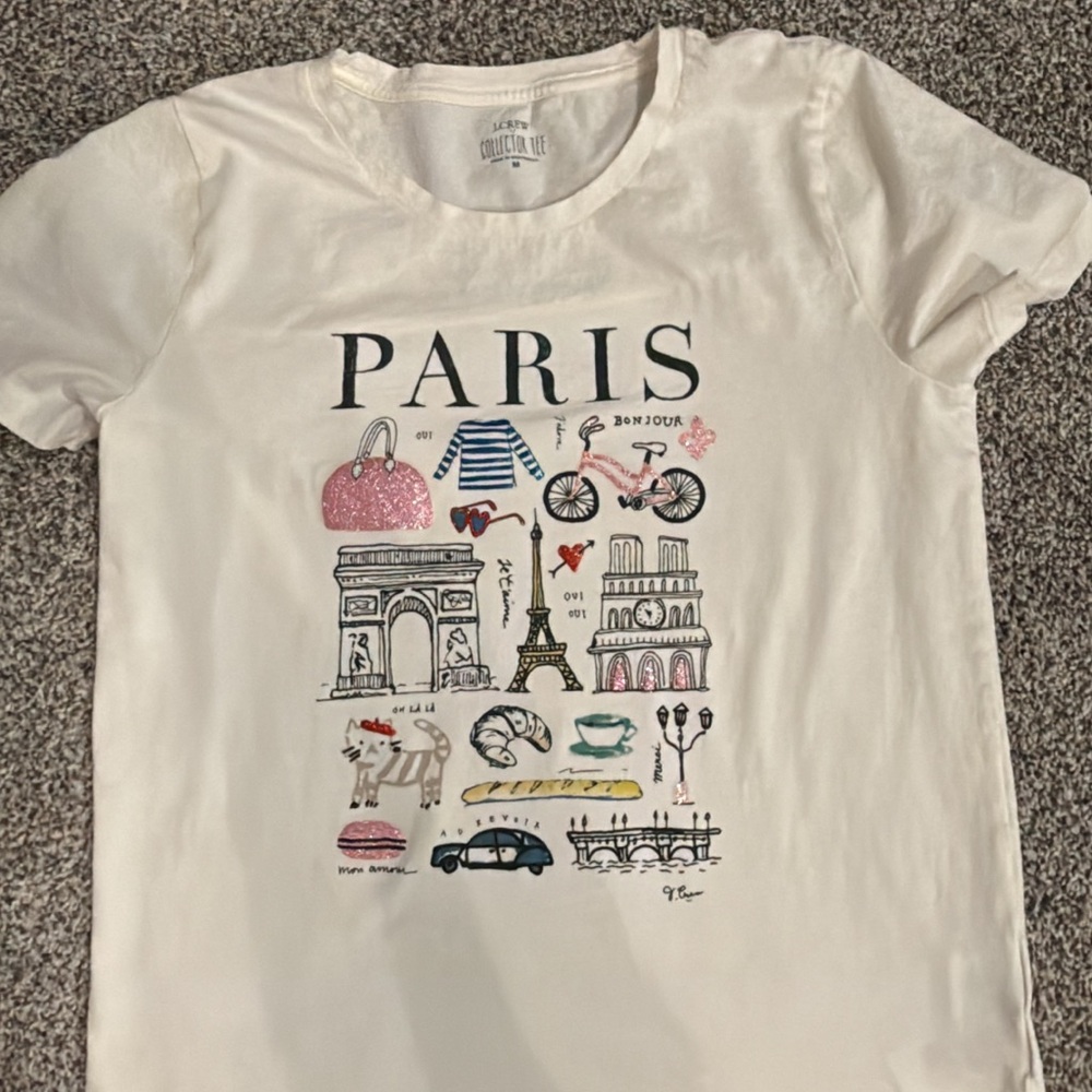 J. Crew Cream Paris Collector Women’s T-Shirt